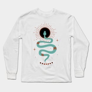 Turquoise Snake Long Sleeve T-Shirt